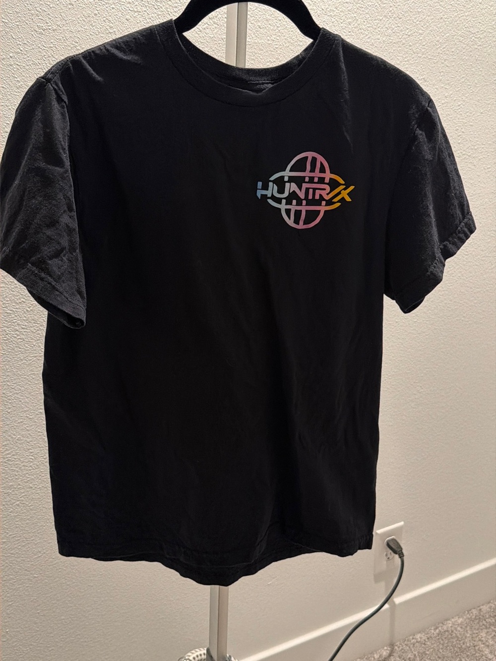 Gildan Black Short Sleeve Tee with Pastel Gradient HuntRx Logo